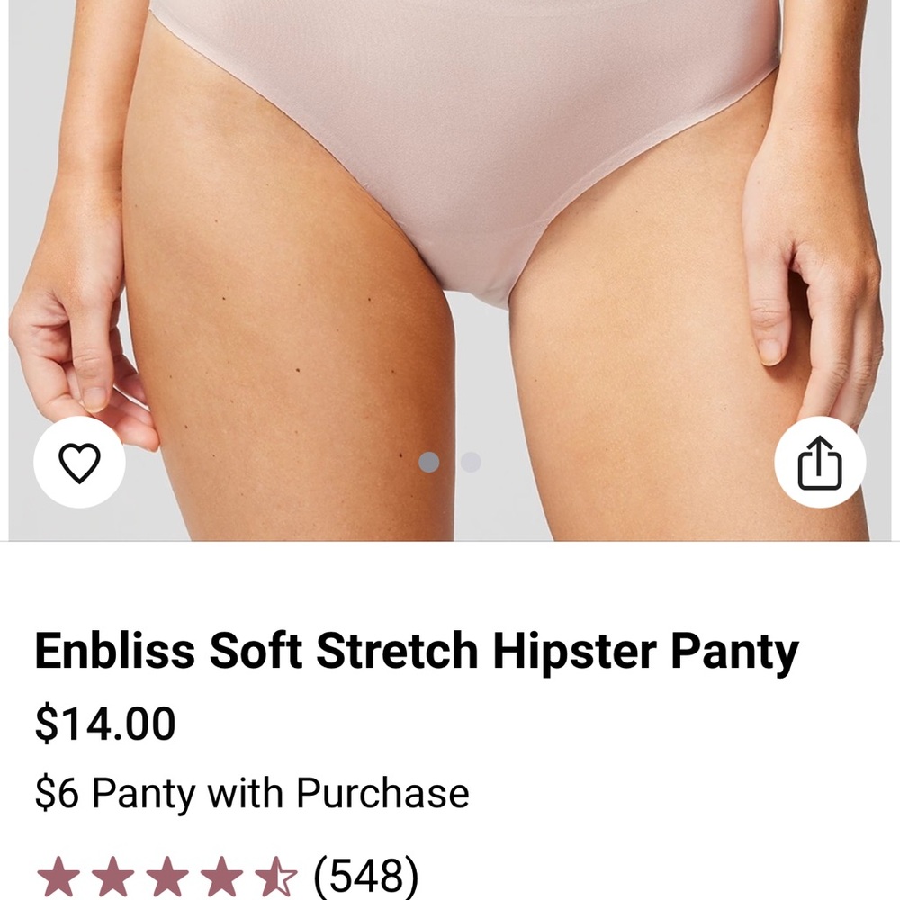 Soma Enbliss Soft Stretch Hipster Panty - Light Pink